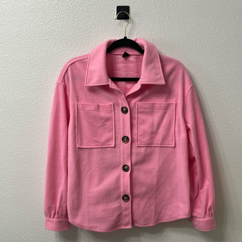 Pink button up